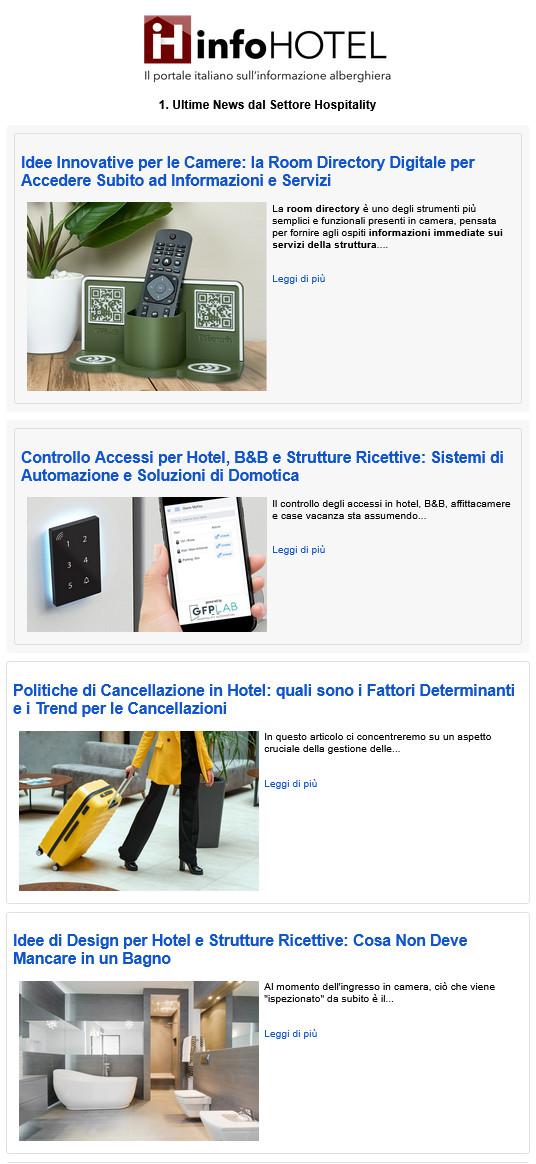 Newsletter InfoHOTEL